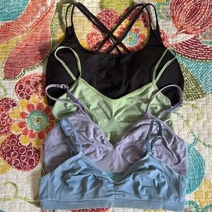 Set of Four Colorful Bralettes